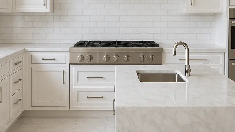 Bianco Dolomite Marble for Luxurious Kitchens: Tiled Backsplashes, Flooring & Design Trends (2025)-American Stone