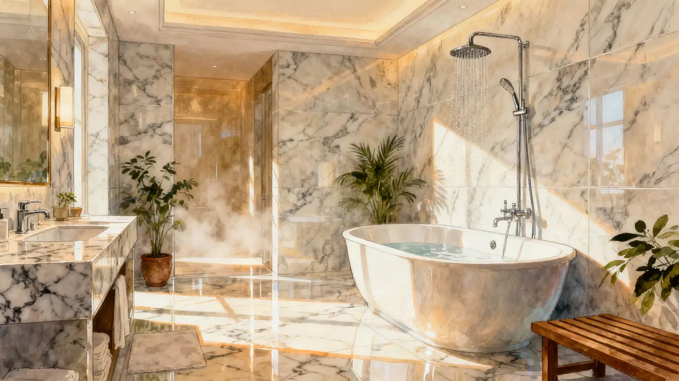 The ultimate guide to luxury bathroom flooring tiles design