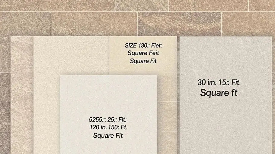 Variety of tile samples in different colors and sizes