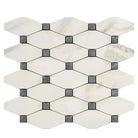 Calacatta Oro (Gold) Select Octave (Long Octagon) (w/Blue-Gray) Mosaic Marble Tile-American Stone