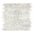 Carrara White Royale Bamboo Sticks (Single-Color: Carrara White Royale) Mosaic-American Stone