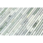 Carrara White Royale Bamboo Sticks (Thassos+Carrara White Royale+Ming Green) Mosaic-American Stone