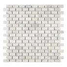 Carrara White Royale Herringbone (Mini) 5/8X1 1/4 Brick Mosaic Marble Tile-American Stone