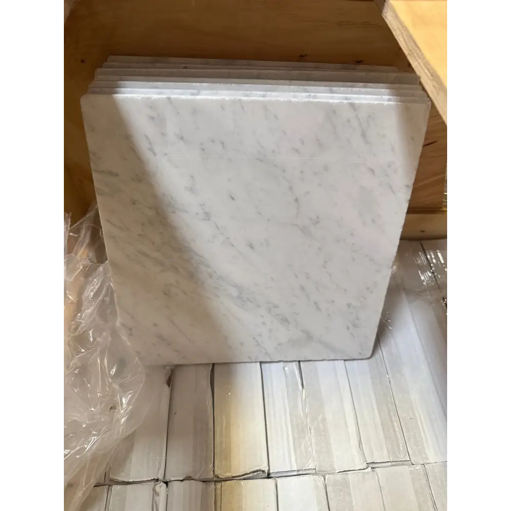 Carrara White Royale Marble 12X12 Tumbled-American Stone