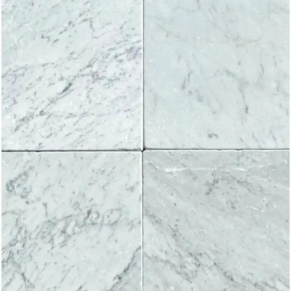 Carrara White Royale Marble 12X12 Tumbled-American Stone
