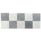 Checkerboard Bardiglio Prime and Bianco Carrara White Royale Marble 12X12 Set-American Stone