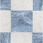 Checkerboard Bardiglio Prime and Bianco Carrara White Royale Marble 12X12 Set-American Stone