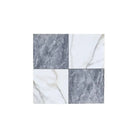 Checkerboard Bardiglio Prime and Calacatta Gold Marble 12X12 Set-American Stone