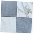 Checkerboard Bardiglio Prime and Calacatta Gold Marble 12X12 Set-American Stone