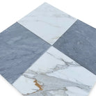 Checkerboard Bardiglio Prime and Calacatta Gold Marble 18X18 Set-American Stone