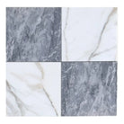 Checkerboard Bardiglio Prime and Calacatta Gold Marble 18X18 Set-American Stone