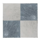 Checkerboard Bardiglio Prime Marble and Oriental White Aurora White Aurora Marble 12X12 Tumbled Set-American Stone
