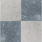Checkerboard Bardiglio Prime Marble and Oriental White Aurora White Aurora Marble 12X12 Tumbled Set-American Stone