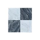 Checkerboard Bardiglio Prime Nuvolato and Oriental White Aurora White Aurora (Asian Statuary) 12X12 Set-American Stone