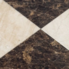 Checkerboard Emperador Dark Oro Marble and Diano Royal Marble 18X18 Set-American Stone