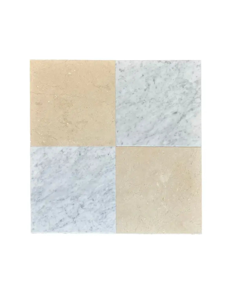 Checkerboard Rosso Levanto Royale and Dolomite Prestige Prestige 12X12 Set-American Stone