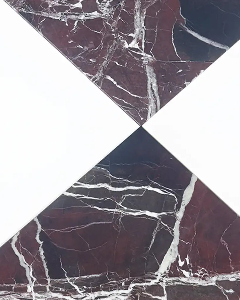 Checkerboard Rosso Levanto Royale and Dolomite Prestige Prestige 12X12 Set-American Stone