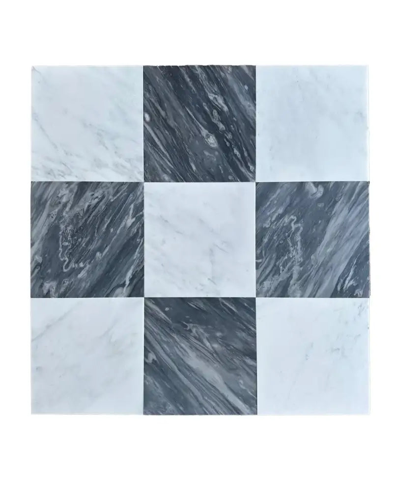 Checkerboard Rosso Levanto Royale and Crema Marfil Select 12X12 Set-American Stone