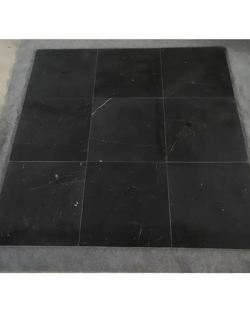 Checkerboard Rosso Levanto Royale and Nero Marquina Prestige 12X12 Set-American Stone