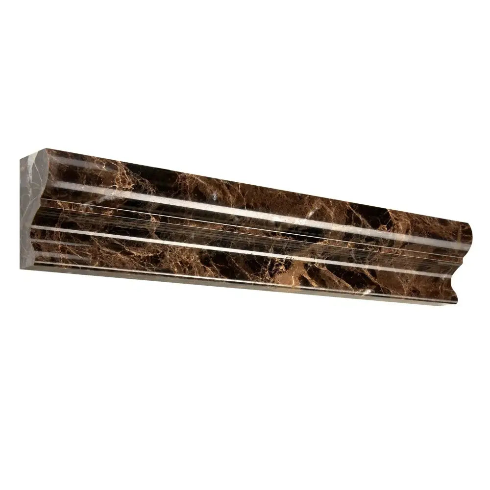 Emperador Dark Oro Marble 2X12 Crown (Mercer) Molding Liner Polished-American Stone
