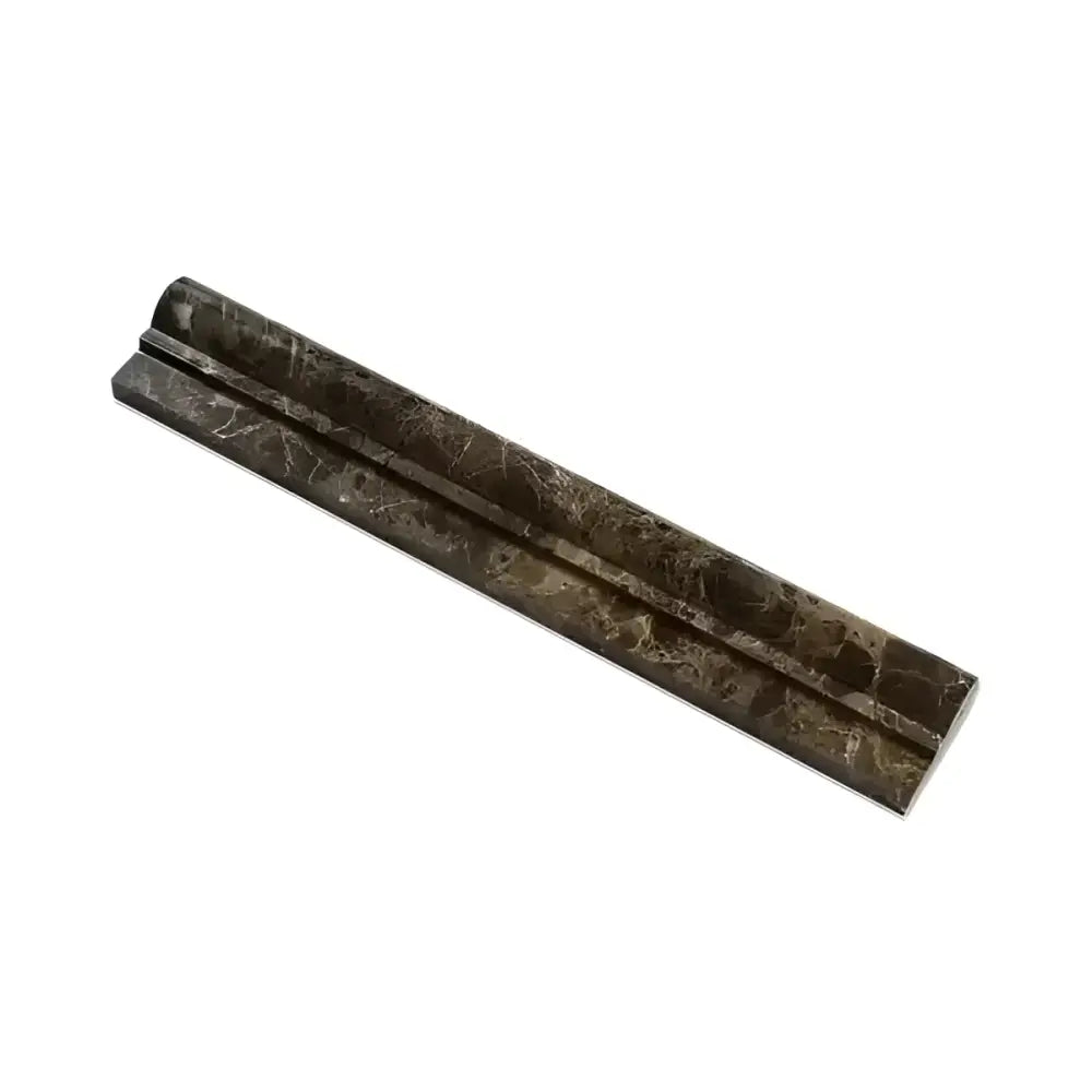 Emperador Dark Oro Marble 2X12 OG-1 (Single-step Chair Rail Trim) Liner Polished-American Stone