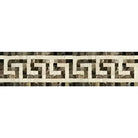 Emperador Dark Oro Marble 3 1/2X7 Greek Key Border (Emp. Dark+C. Marfil) Polished-American Stone