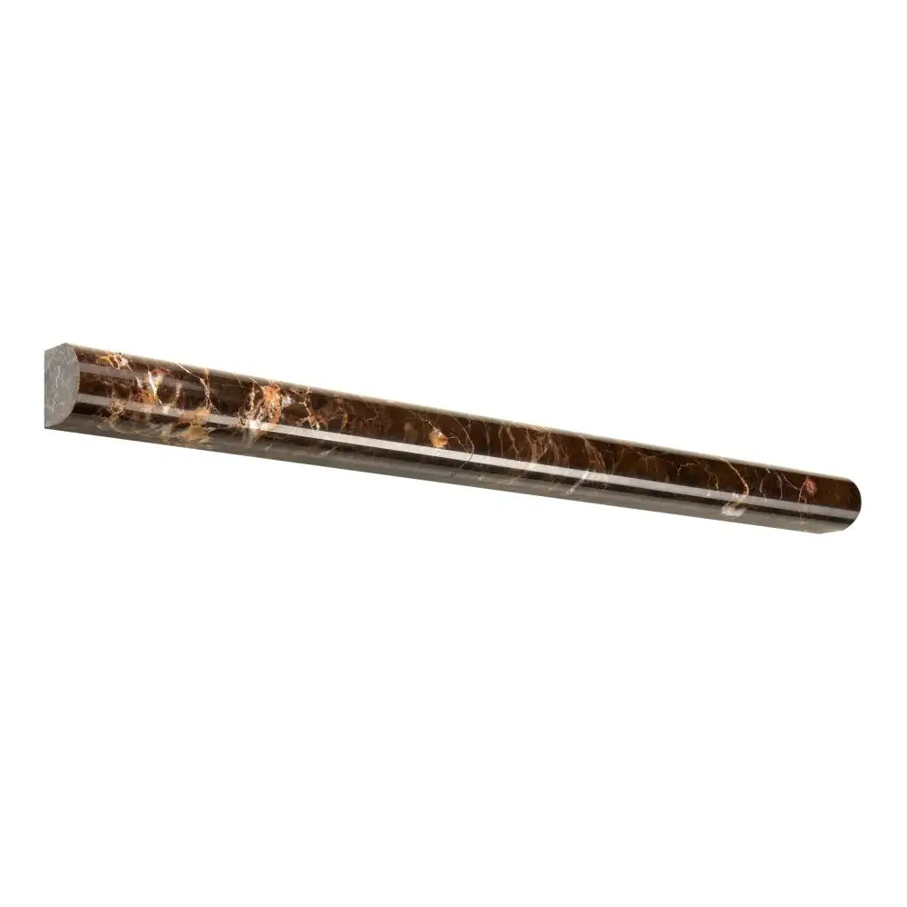 Emperador Dark Oro Marble 3/4X12 Bullnose Liner Polished-American Stone