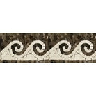 Emperador Dark Oro Marble 3 7/8X12 Wave Border (Emp. Dark+C. Marfil) Polished-American Stone