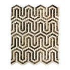 Emperador Dark Oro Marble Berlinetta Design (Emperador Dark Oro w/ Crema Marfil) Mosaic Polished-American Stone