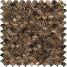 Emperador Dark Oro Marble FAN (Raindrop) Mosaic Polished-American Stone
