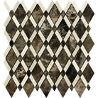Emperador Dark Oro Marble Lattice (Emperador Dark Oro + Crema Marfil) Mosaic Polished-American Stone