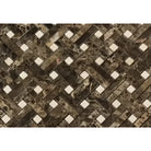 Emperador Dark Oro Marble Stanza w/ C. Marfil Dots Mosaic Polished-American Stone