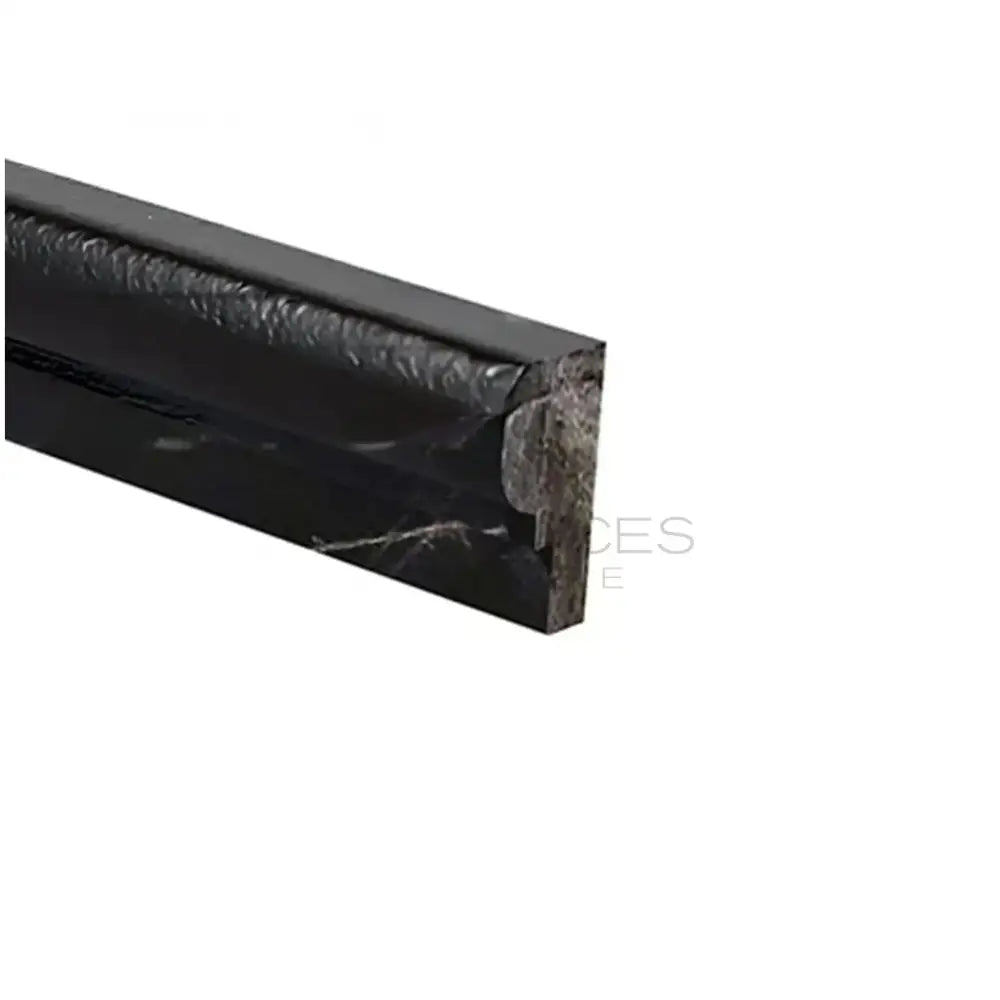 Nero Marquina Prestige/Black 2X12 OG-1 (Single-Step Chair Rail Trim) Liner-American Stone