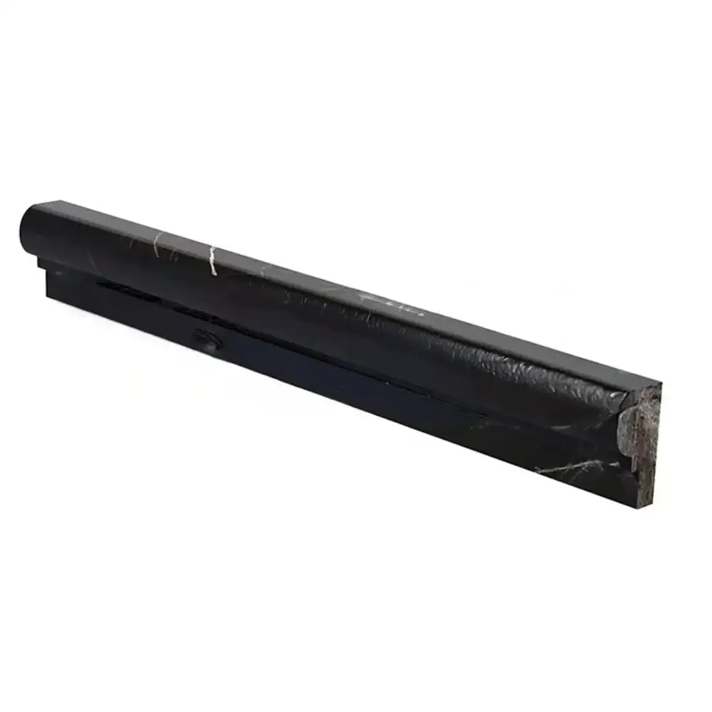 Nero Marquina Prestige/Black 2X12 OG-1 (Single-Step Chair Rail Trim) Liner-American Stone