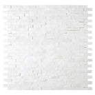 Thassos Supreme 3/8X1 Mini-Brick Mosaic Marble Split-Faced-American Stone