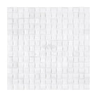 Thassos Supreme 3-D Small-Bread Mosaic Marble-American Stone
