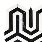 Thassos Supreme Berlinetta Design (w/ Black) Mosaic Marble-American Stone