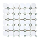 Thassos Supreme Octagon (w/ Ming-Green)Mosaic Marble-American Stone
