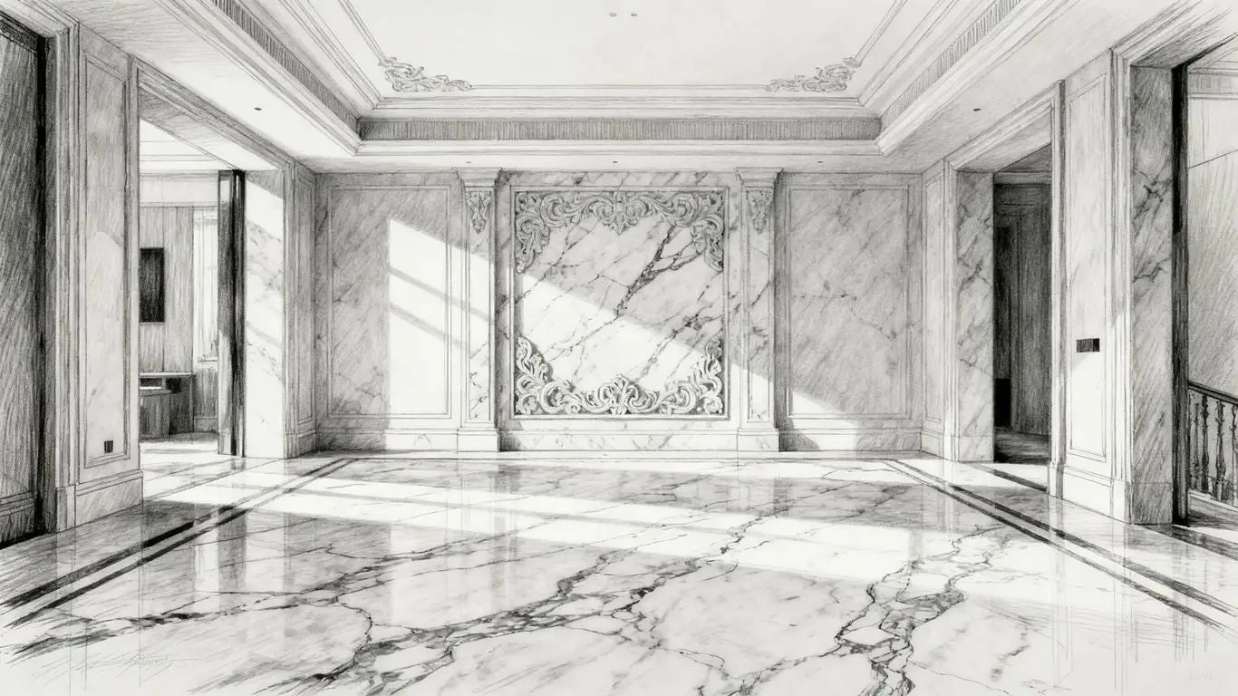 Elevating your home with marble tile floor and decor