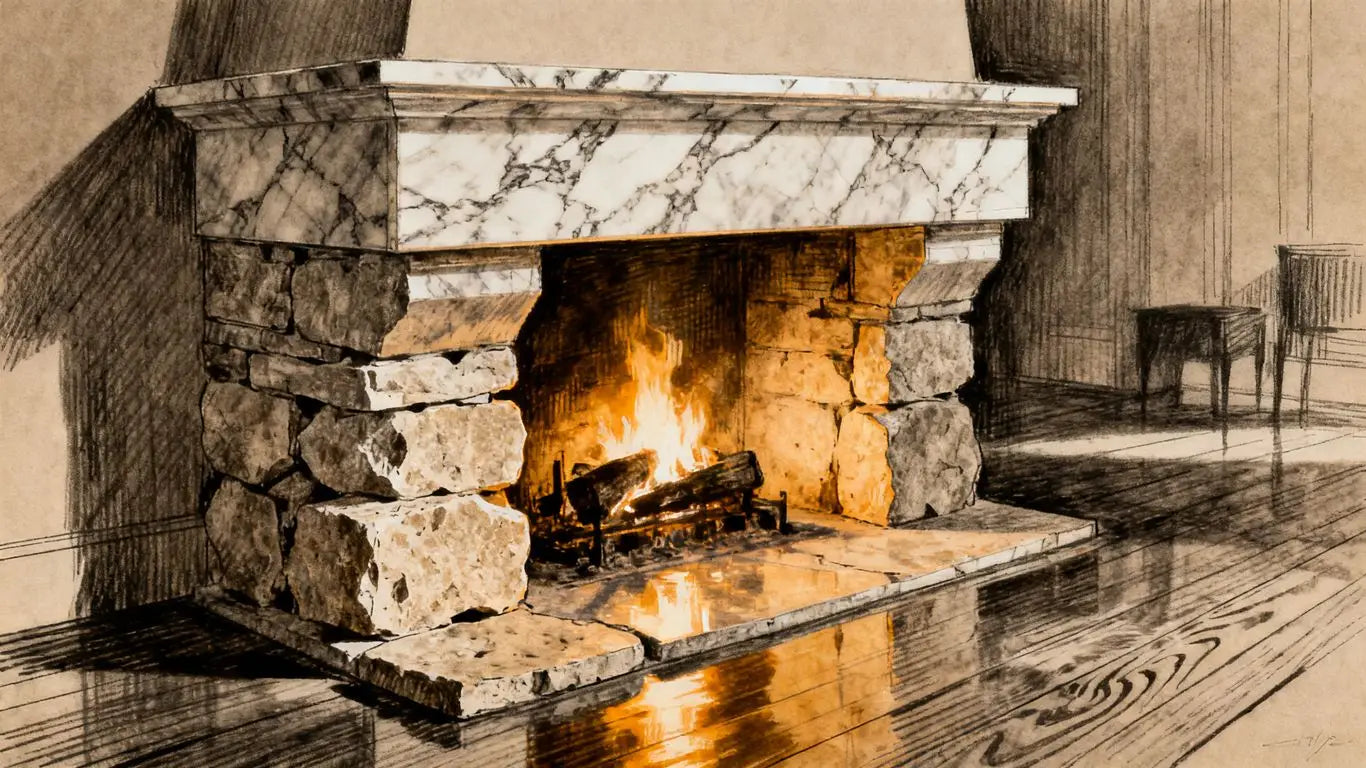 The ultimate guide to choosing natural stone tile for your fireplace