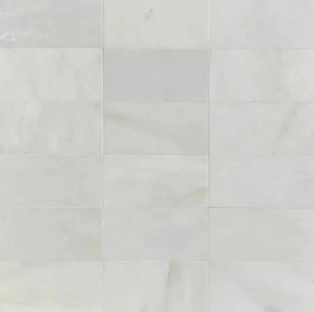White marble tile pattern from Oriental White Aurora collection