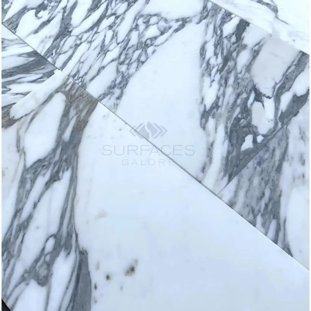 Glossy White Marble Tiles with Prominent Gray Veining for Arabescato Corchia Elite 12X24 Marble Tile