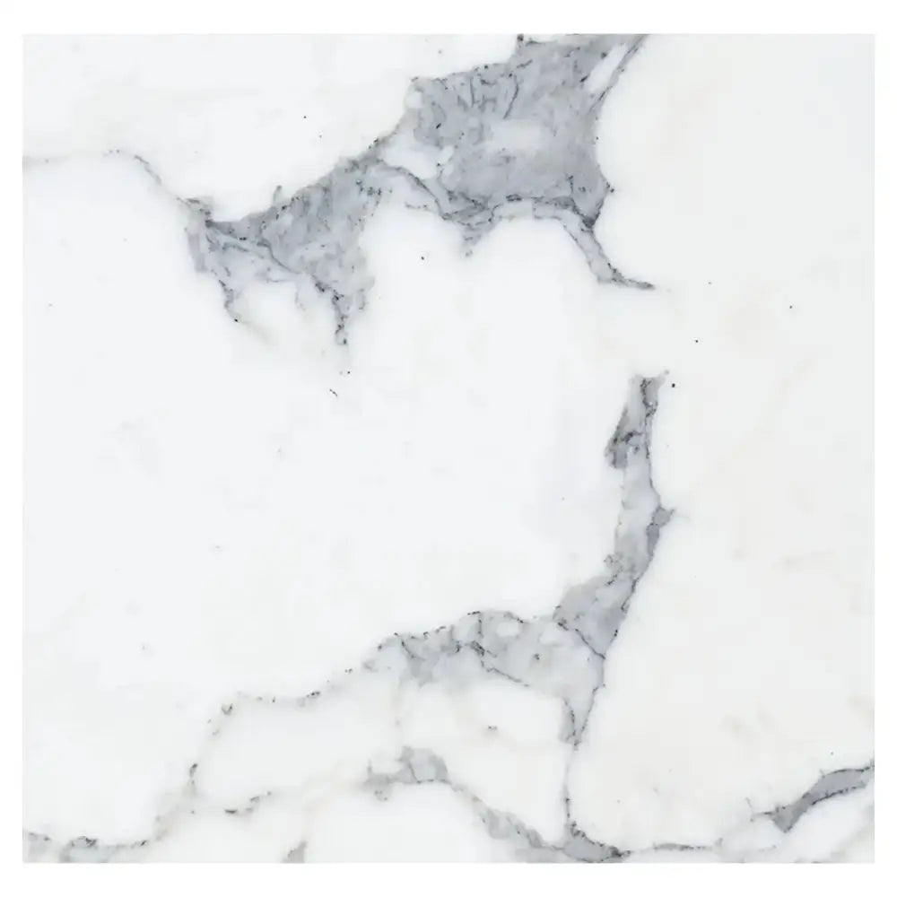 White marble with grey veining in Arabescato Corchia Elite 18X18 Marble Tile