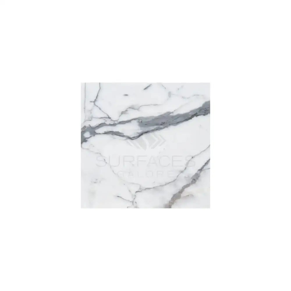 White marble tile with prominent grey veining from Arabescato Corchia Elite 18X18 collection