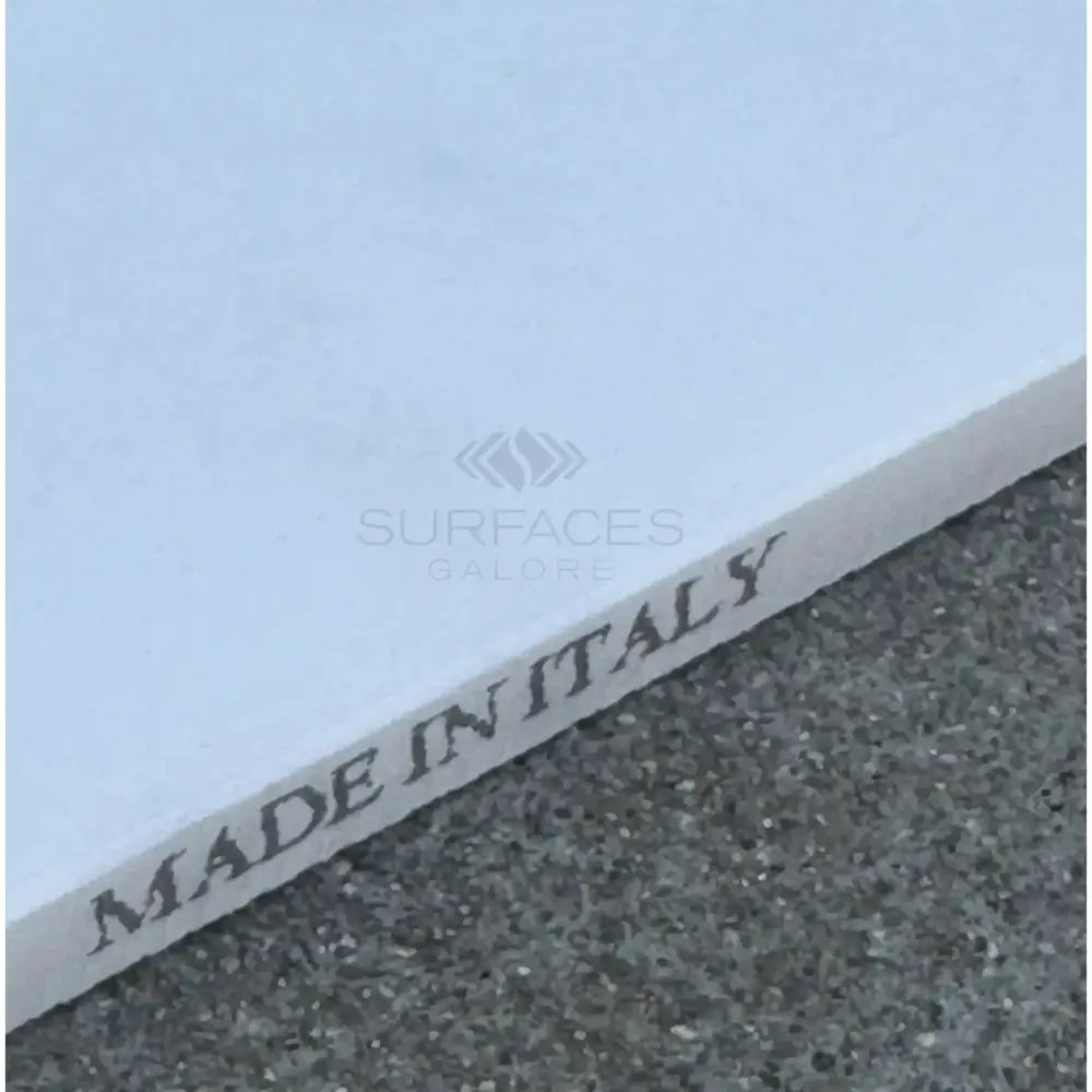White marble slab with MADE IN ITALY inscription for Arabescato Corchia Elite 24X24 tile