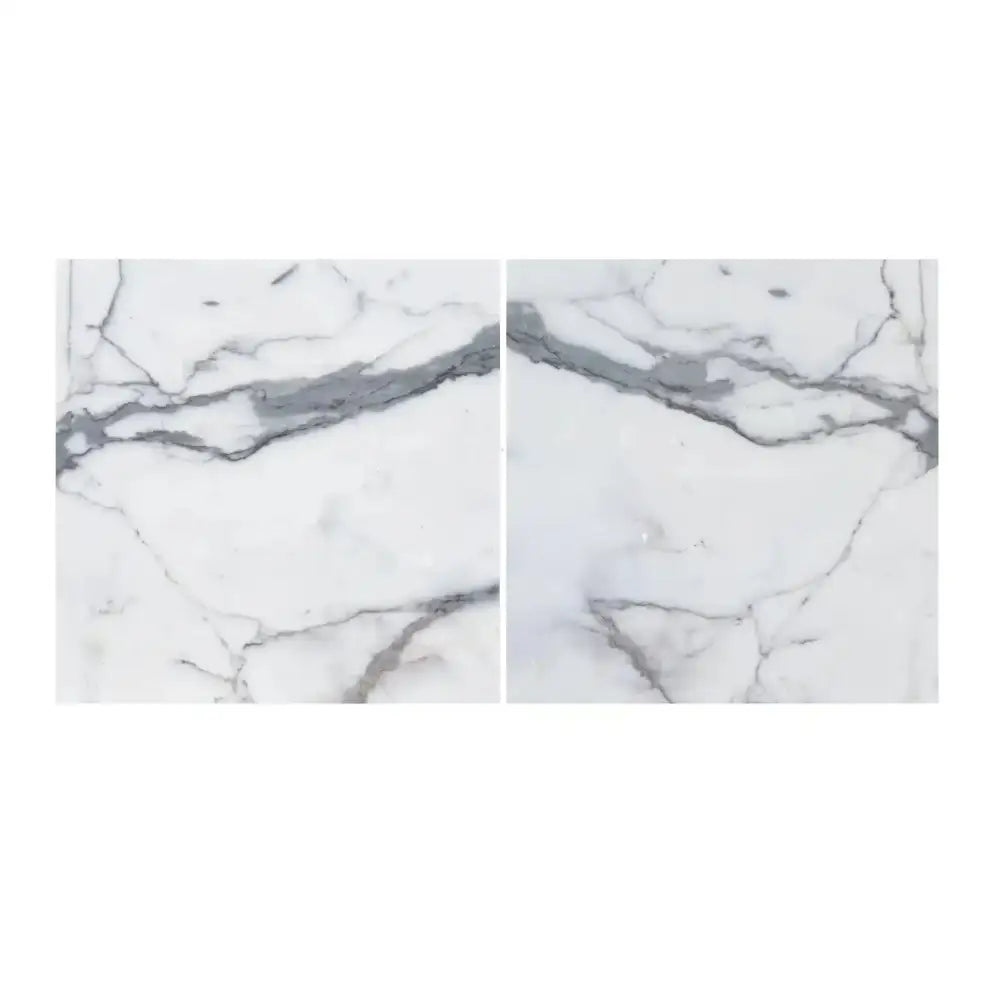 Arabescato Corchia Elite 24X24 Marble Tile with white marble and striking grey veining