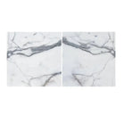 Arabescato Corchia Elite 24X24 Marble Tile with white marble and striking grey veining