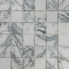 White and gray marble mosaic tile sheet with polished finish Arabescato Corchia Elite 2X2