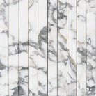 White and gray marble tile strips from Arabescato Corchia Elite Marble Mosaic