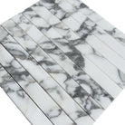 White and gray marble tile strips for Arabescato Corchia Elite Mosaic flooring